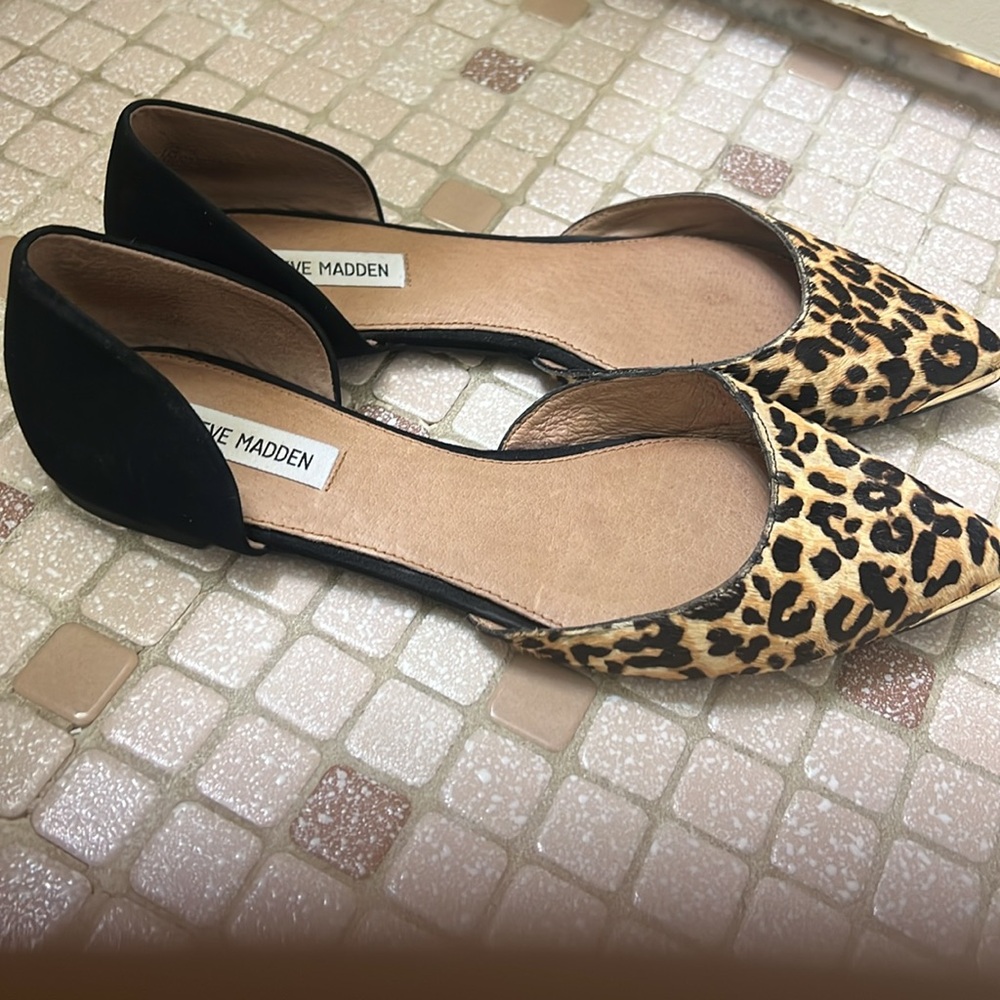 Steve Madden calf hair leopard shoes size 9.5 - Picture 4 of 7